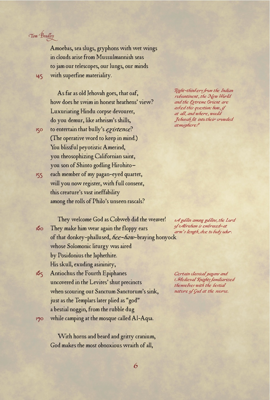 page 6 of Energeticum - Phantasticum, A Profane Epyllion, written in seven cantos by Tom Bradley